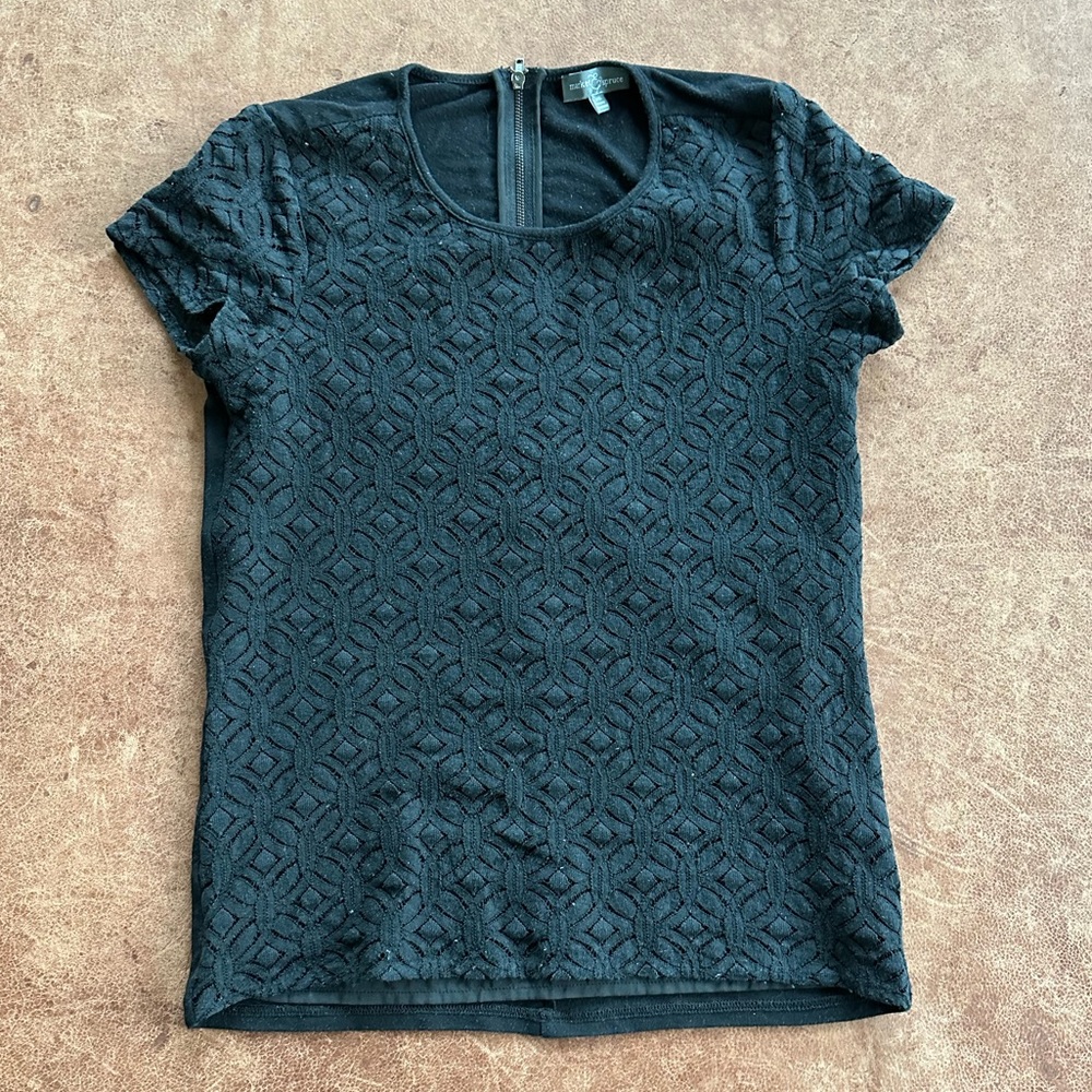 MARKET & SPRUCE Hans Blouse, Black, XS